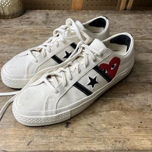 Comme des Garçons PLAY x Converse One Star Academy Pro Size 11.5 Milk Black